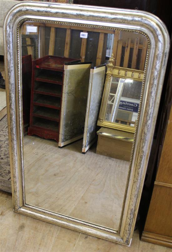 Large gilded overmantel mirror